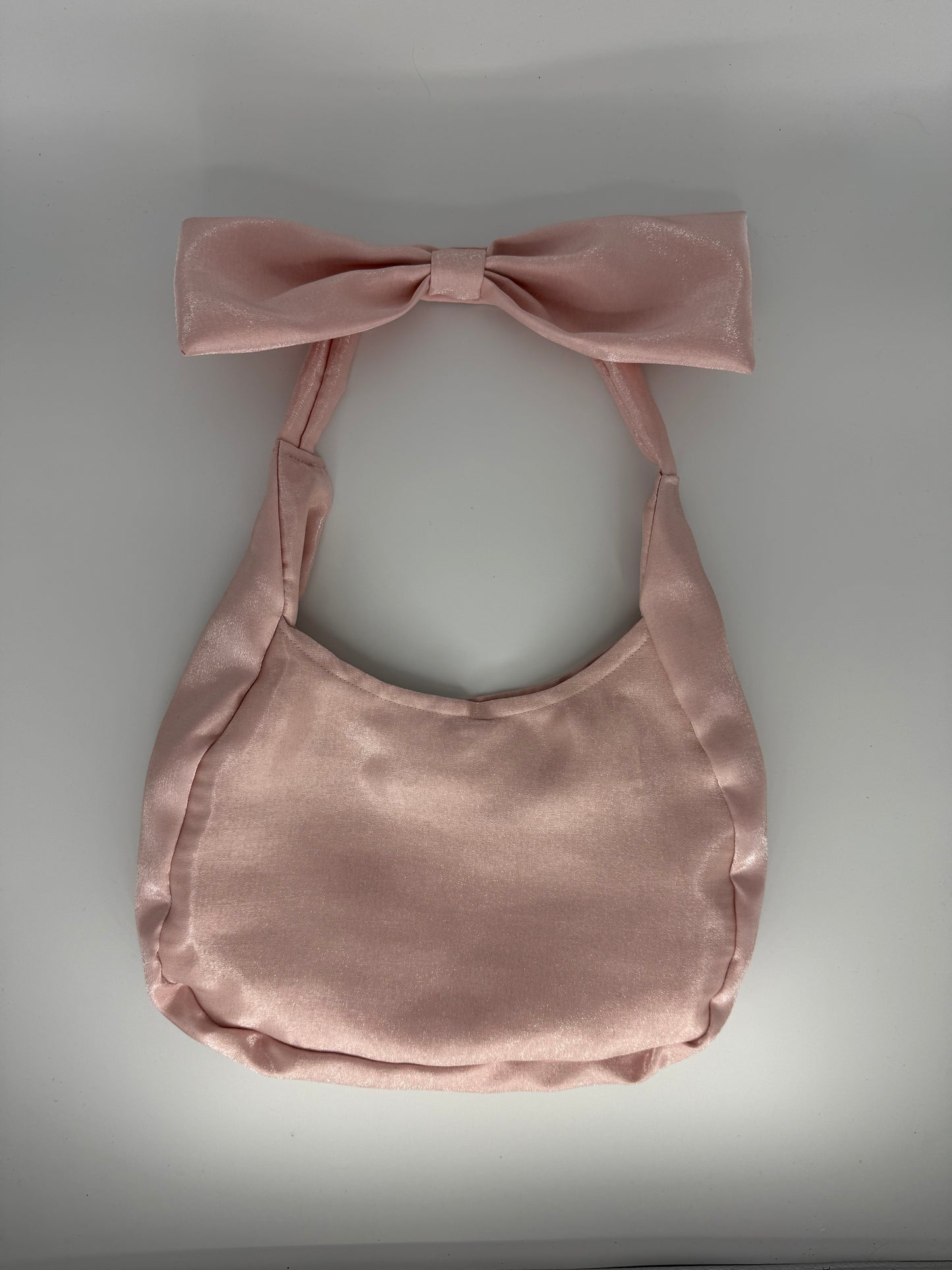 Pink Satin Bow Bag