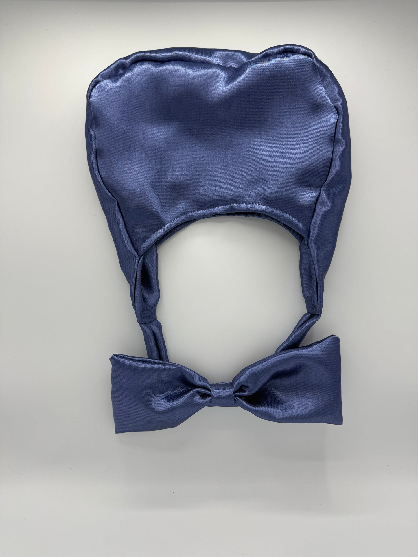 Blue Satin Bow Bag
