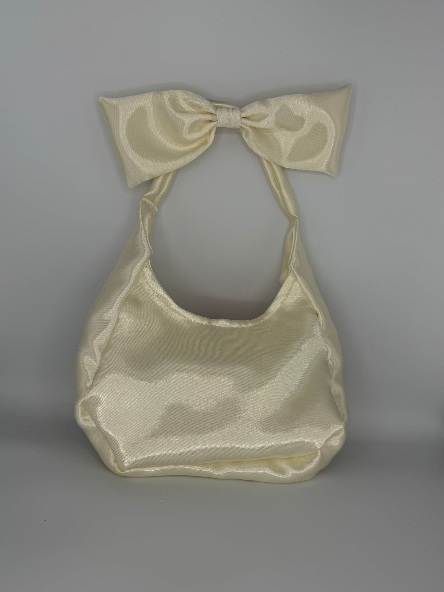 Lemon Satin Bow Bag