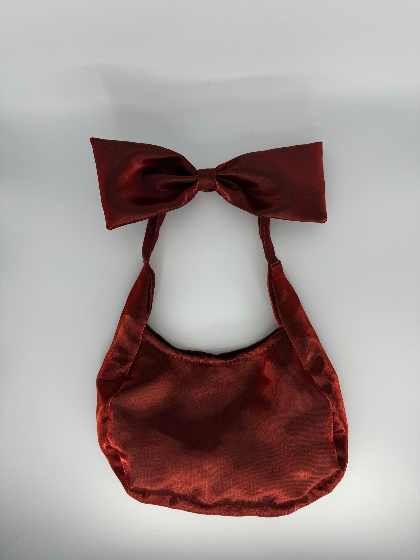 Red Satin Bow Bag