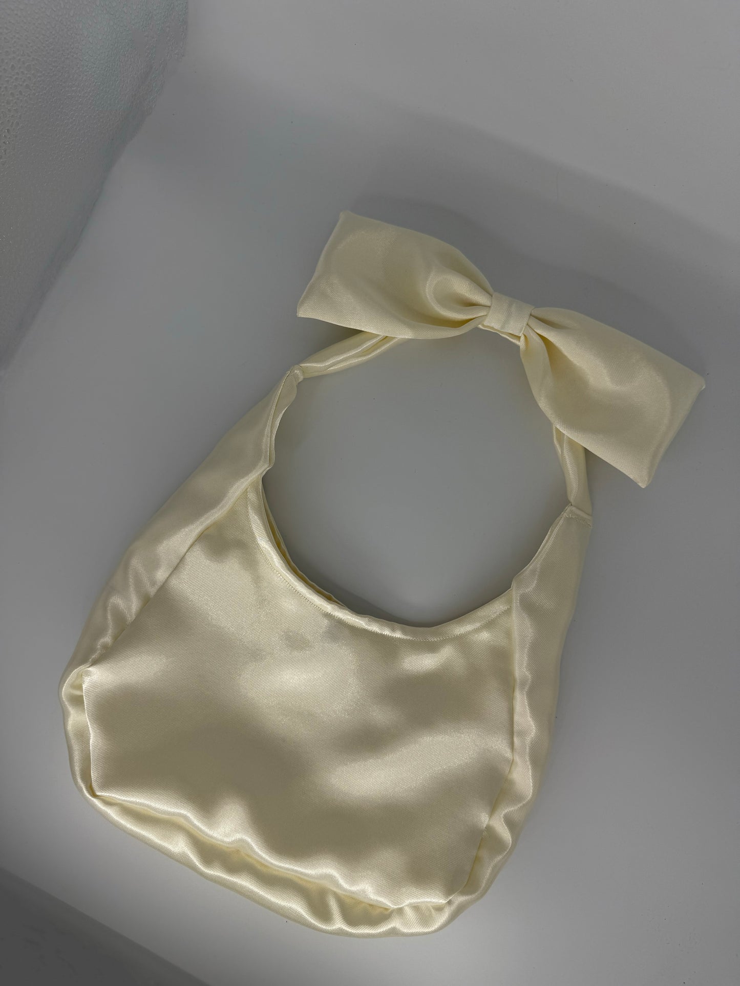 Lemon Satin Bow Bag