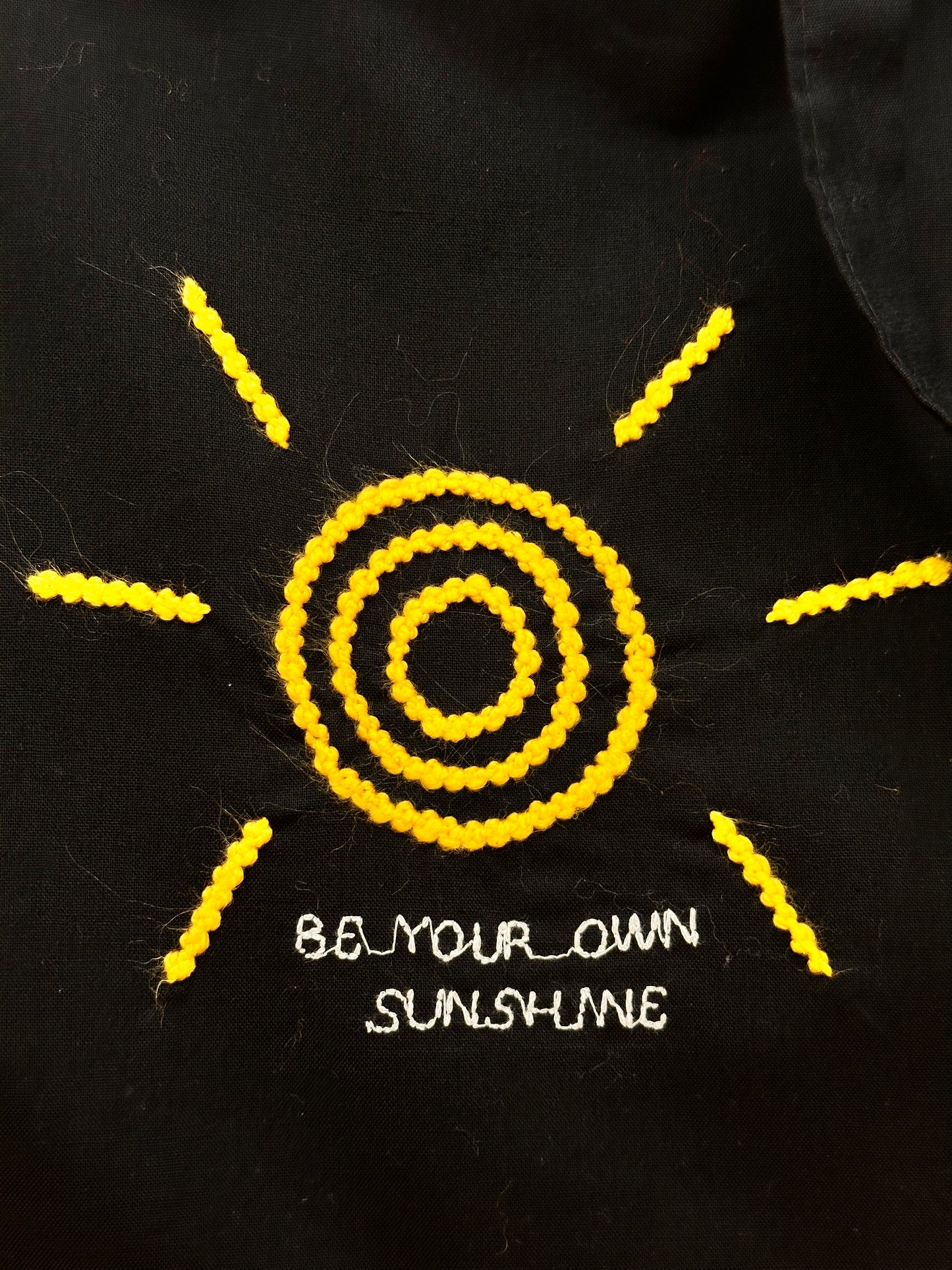 Embroidered Sunshine tote bag