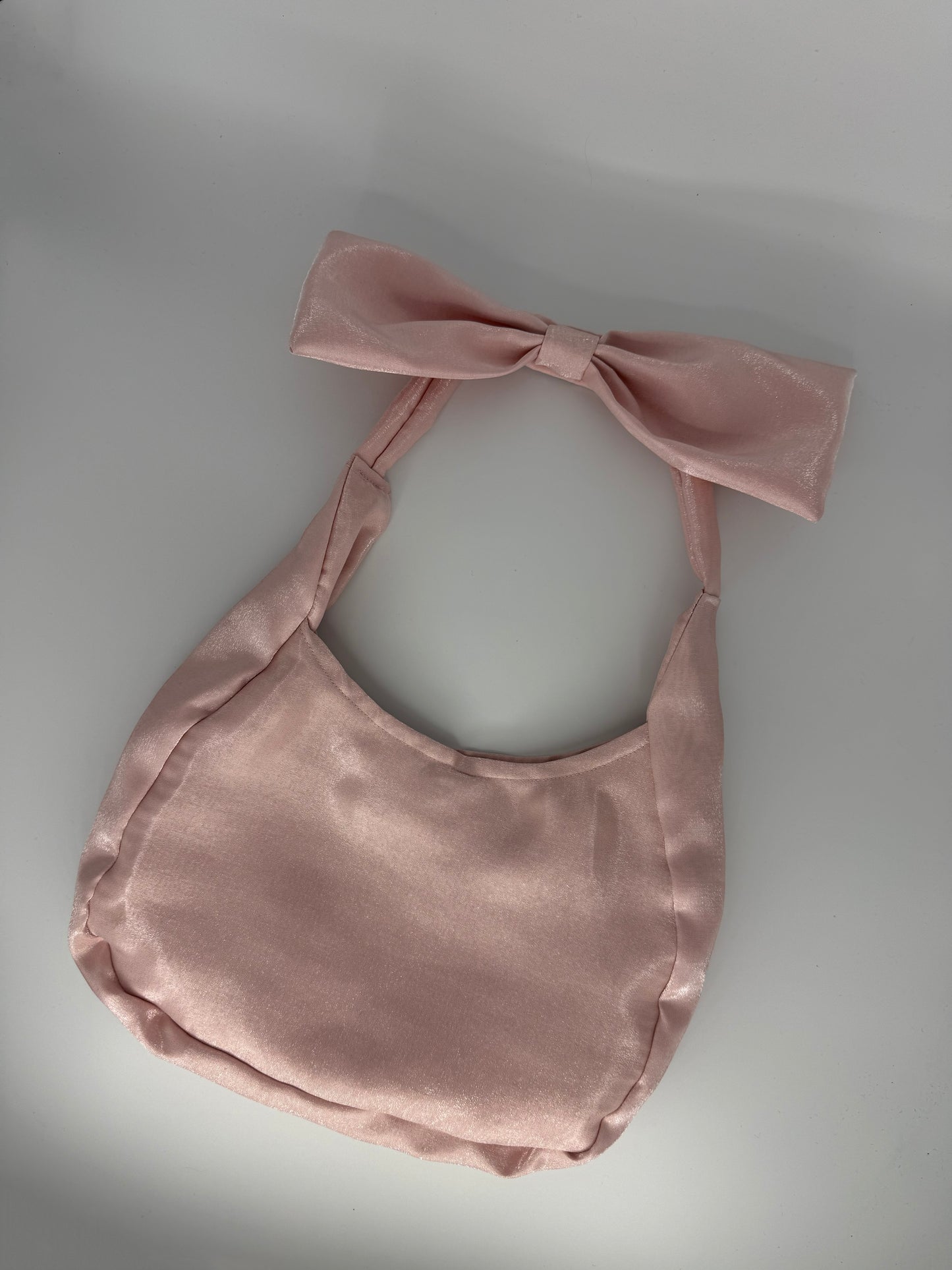Pink Satin Bow Bag