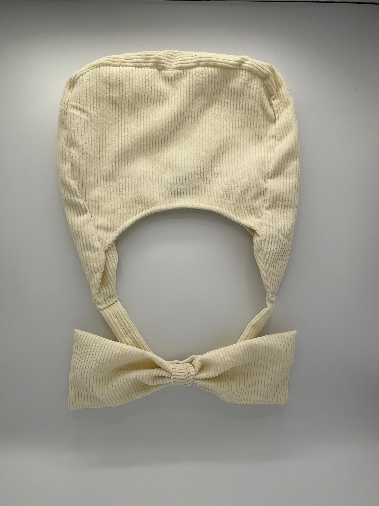 Beige Corduroy Bow Bag