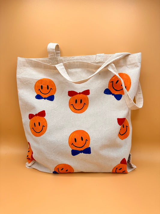 smiley tote bag