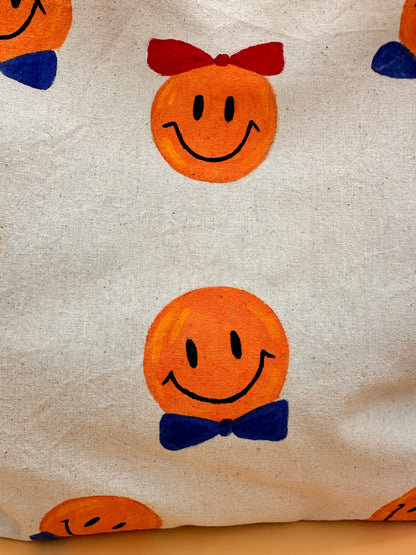 smiley tote bag