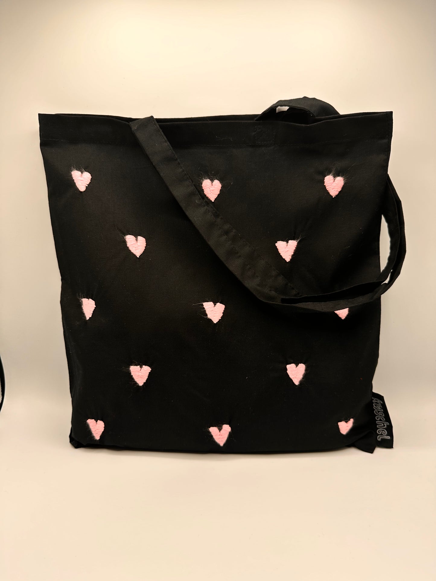 pink hearts tote bag