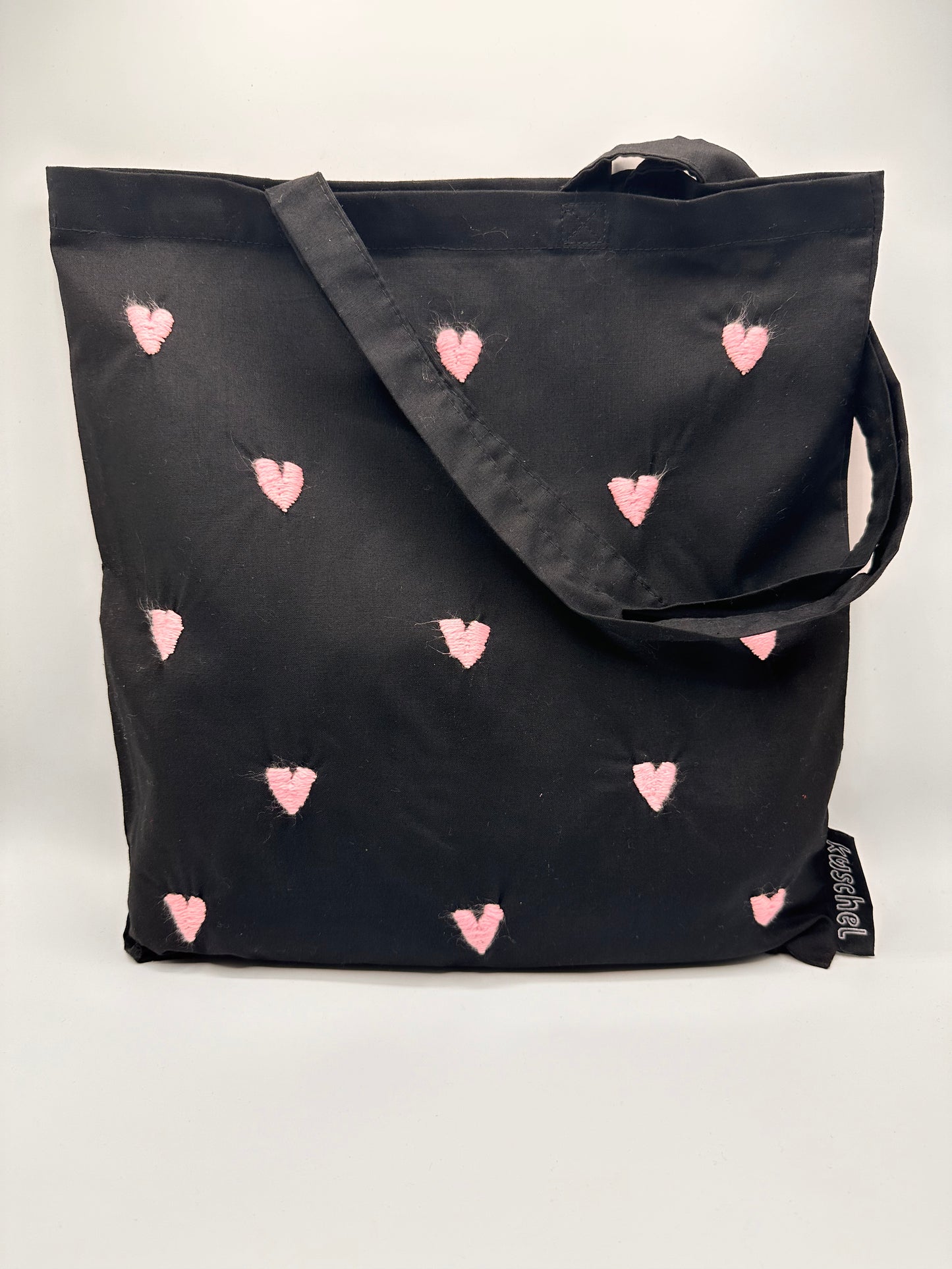 pink hearts tote bag