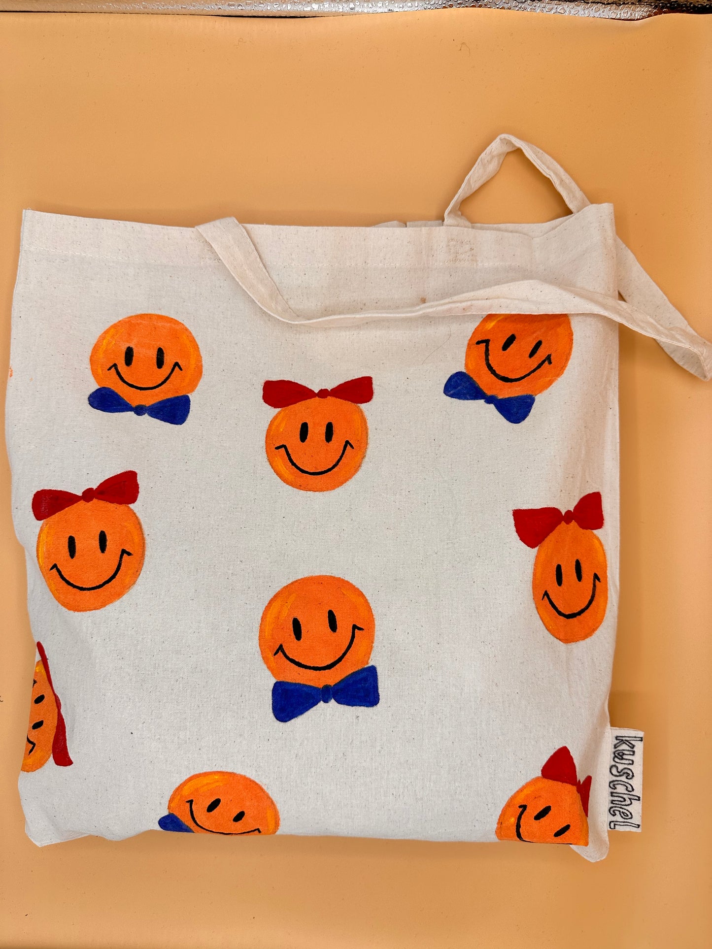 smiley tote bag