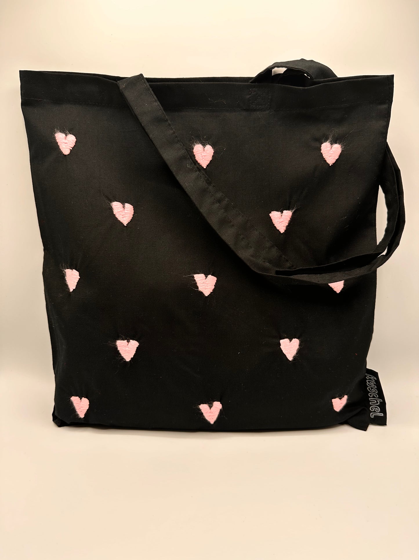 pink hearts tote bag