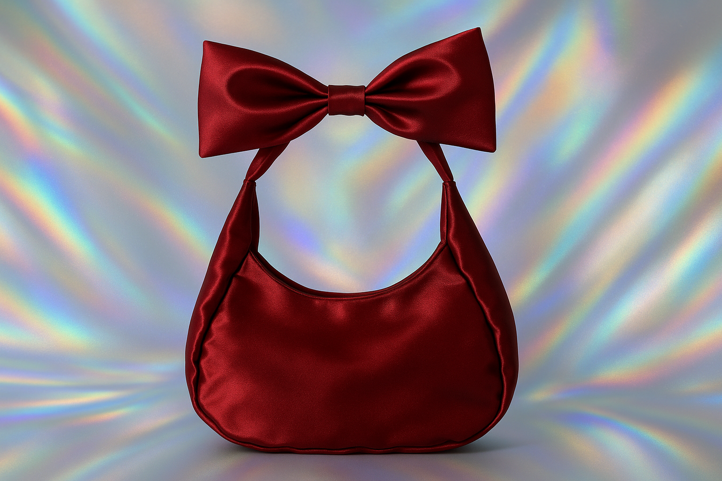 Red Satin Bow Bag