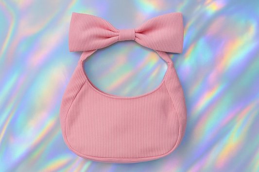 Pink Corduroy Bow Bag