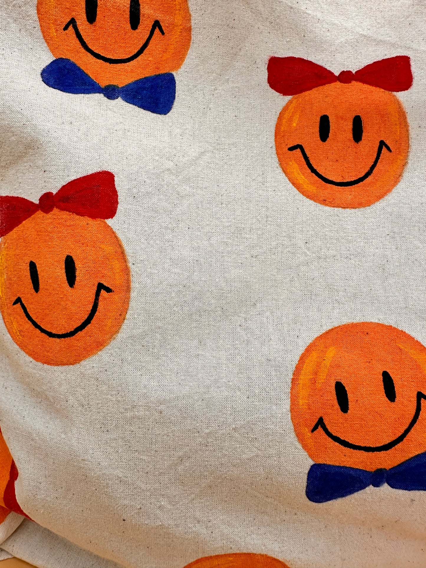 smiley tote bag