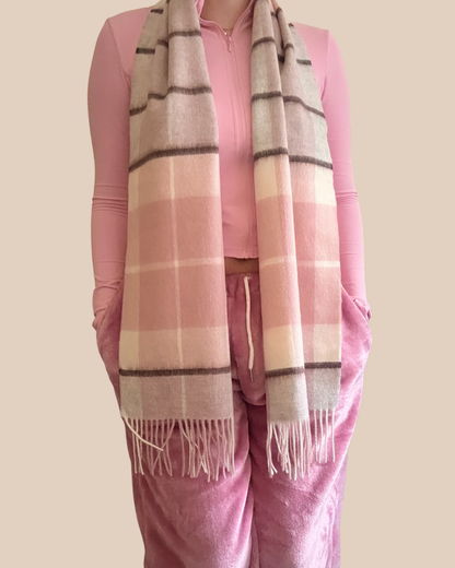 Pink Wool Scarf